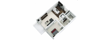 One Bedroom, One Bath B