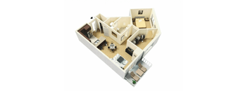 One Bedroom, One Bath D