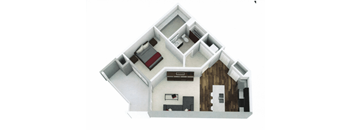 One Bedroom, One Bath C