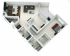 Two Bedroom, Two Bath A