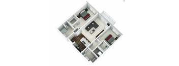 Two Bedroom, Two Bath B