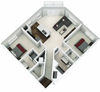 Two Bedroom, Two Bath E