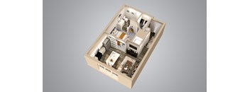 One Bed, One Bathroom A