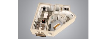 One Bed, One Bathroom D