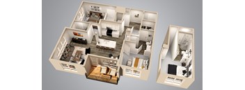 Two Bed, Three Bathroom L