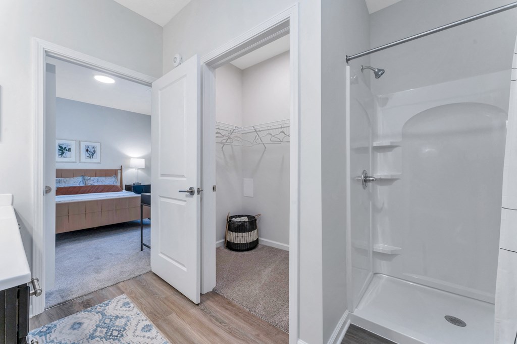 Shower and Walk In Closet