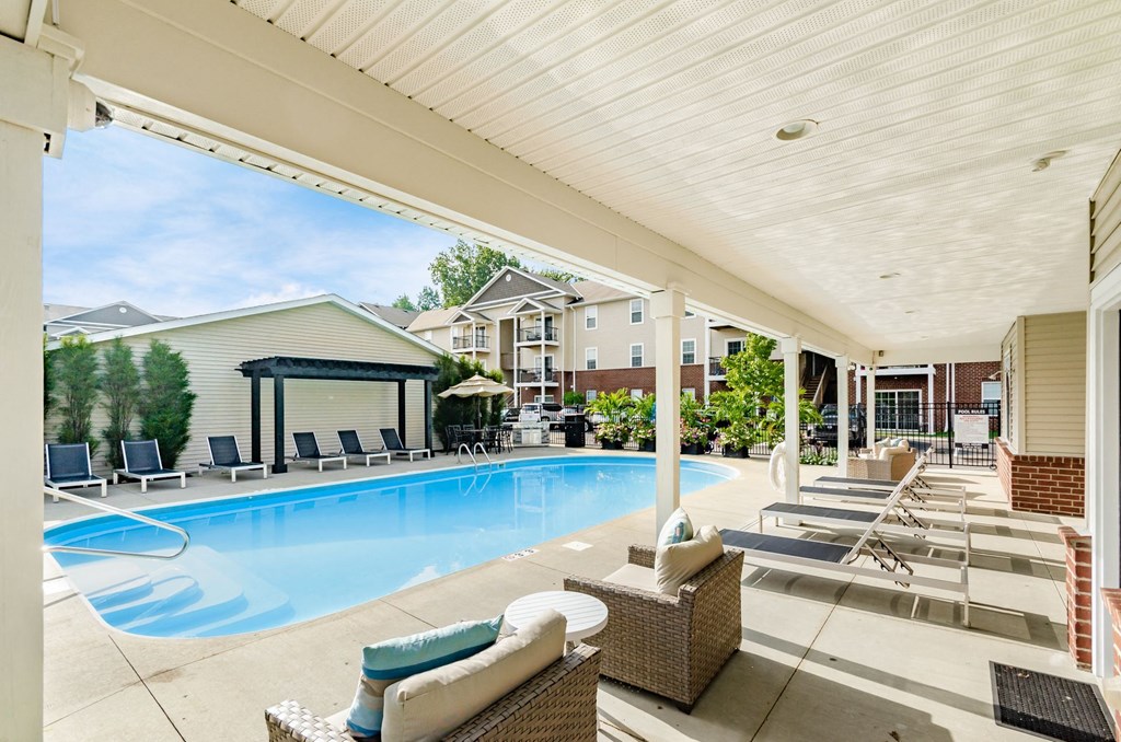 the swimming pool at our apartments