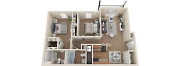 Two Bedroom, Two Bath