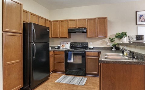 oak 2x2 model kitchen