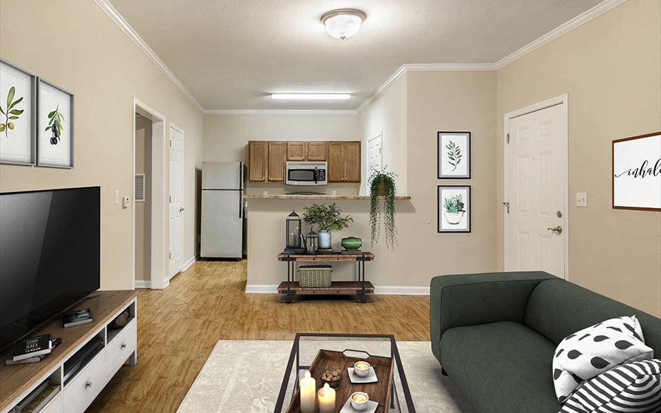 Modern Living Room at Chenal Pointe at the Divide, Arkansas