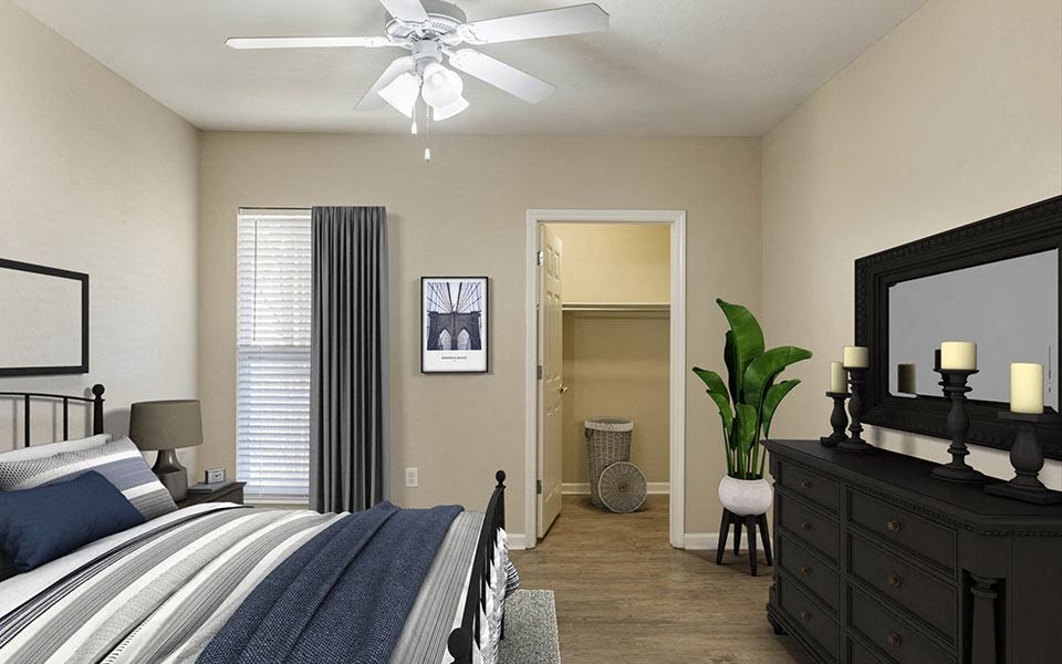 Master Bedroom with Walk-in Closet at Chenal Pointe at the Divide, Little Rock, AR