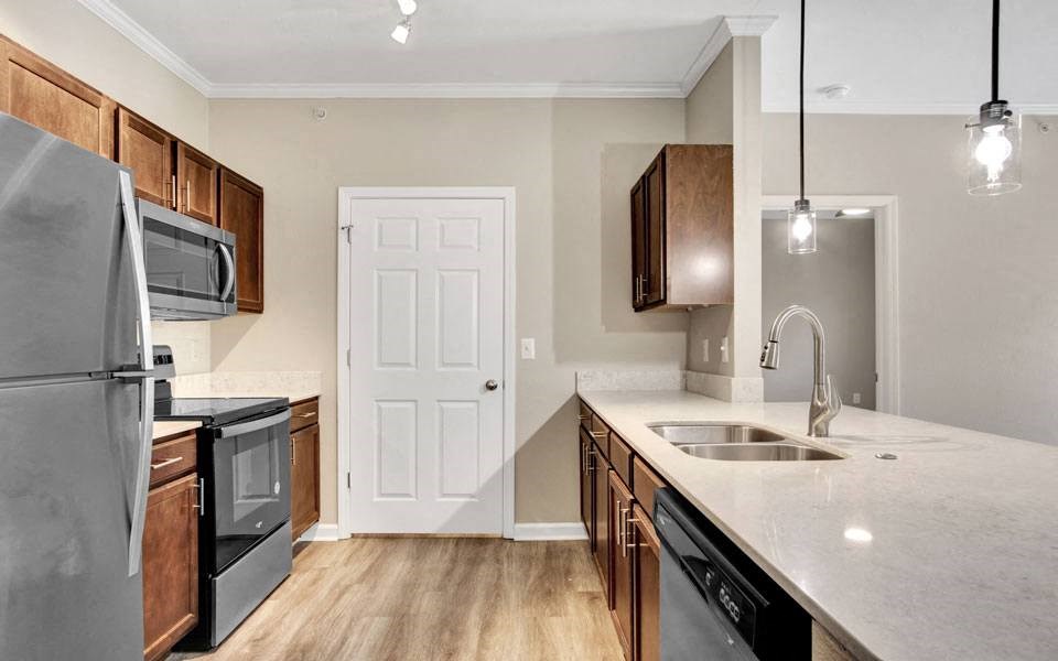Kitchen with Stainless Steel Appliances at Chenal Pointe at the Divide, Little Rock, AR, 72223