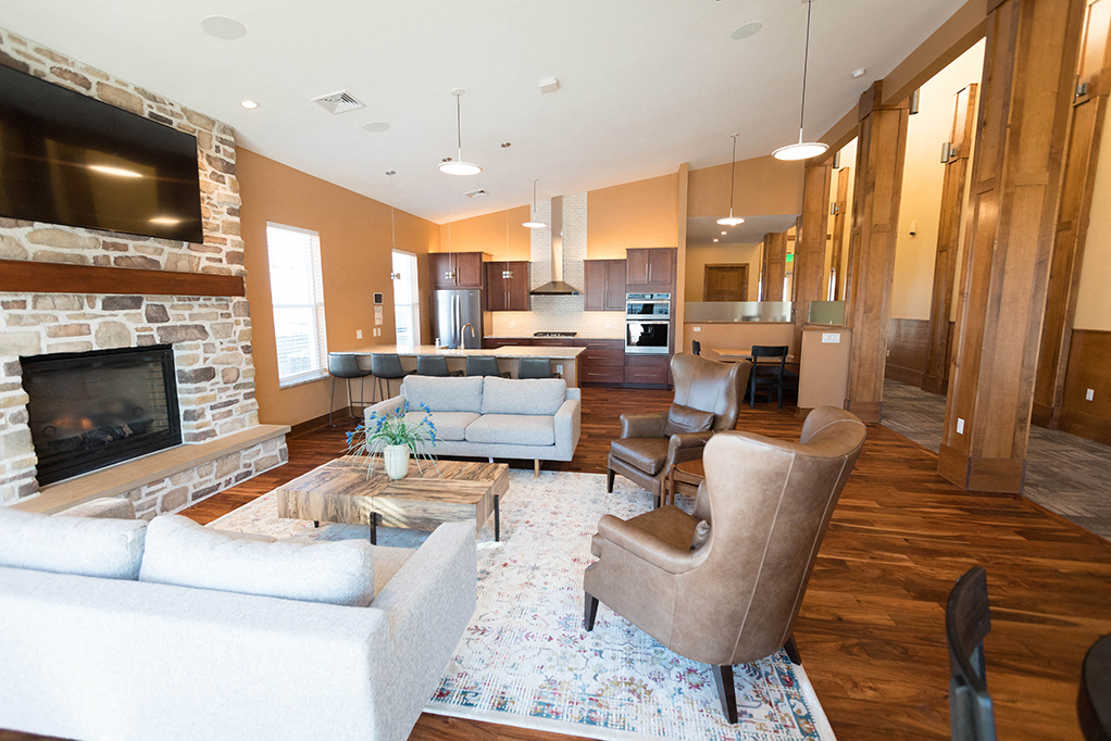 Clubhouse Kitchen View at Cedar Place Apartments, Cedarburg, WI