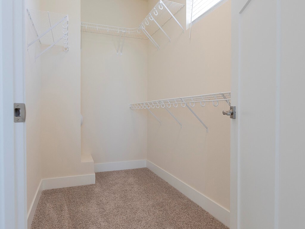 Generous Walk-In Closets with Shelving at Cedar Place Apartments, Cedarburg, Wisconsin