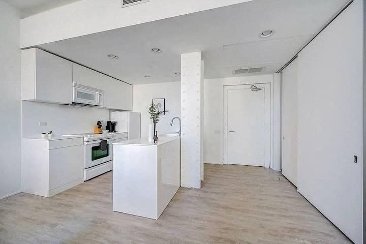 White interior at Lofts at 629, Cleveland, Ohio