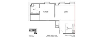 A floor plan for a unit at 2012 W 28th St Cleveland OH 44133.