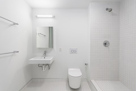 Modern Bathroom Fittings at Market District Lofts, Cleveland, OH, 44113