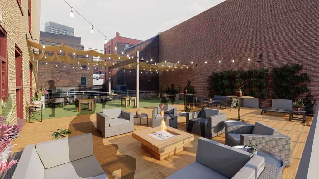 Roof top at Lofts at 629, Cleveland, OH, 44114