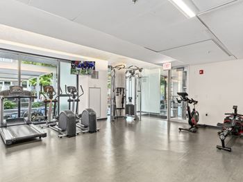 the gym at the m on hennepin apartments at One 333, Chicago, Illinois, 60605