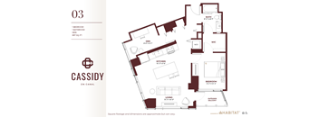 Studio 03 Floor Plan at Cassidy on Canal, Chicago