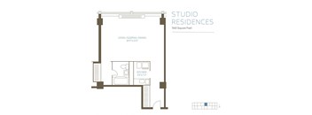 ST1 Floor Plan at The Pavilion, Detroit, Michigan