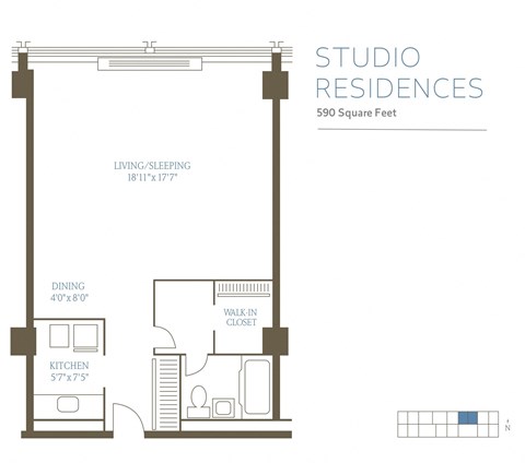 ST4 Floor Plan at The Pavilion, Michigan, 48207