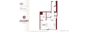 Studio 06 Floor Plan at Cassidy on Canal, Chicago, IL, 60654