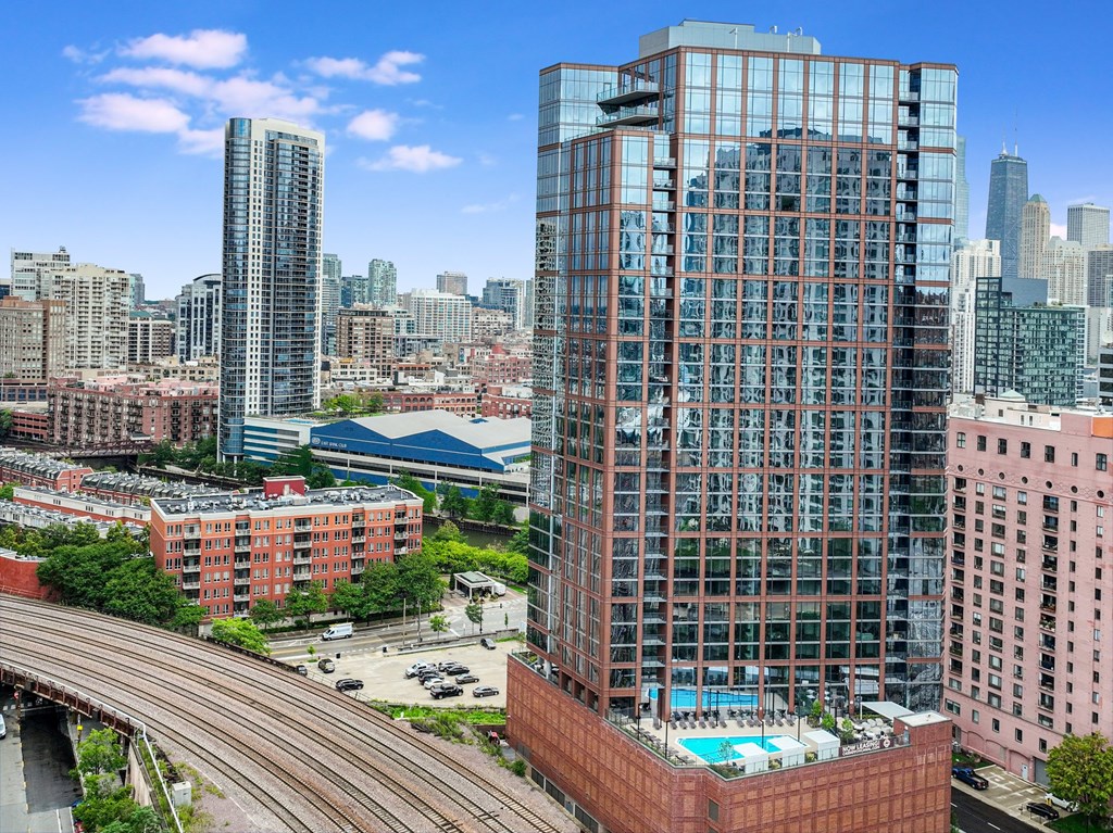 a view of the city from a skyscraper  at Cassidy on Canal, Chicago, Illinois