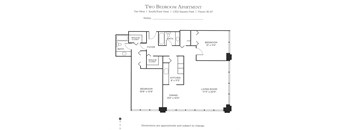 2 Bedroom  Floor Plan at Columbus Plaza, Chicago, IL