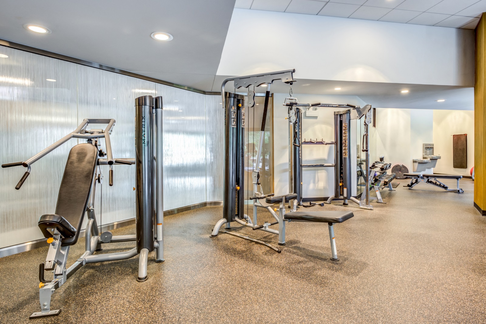 Two Level Fitness Center at Asbury Plaza, Chicago, Illinois