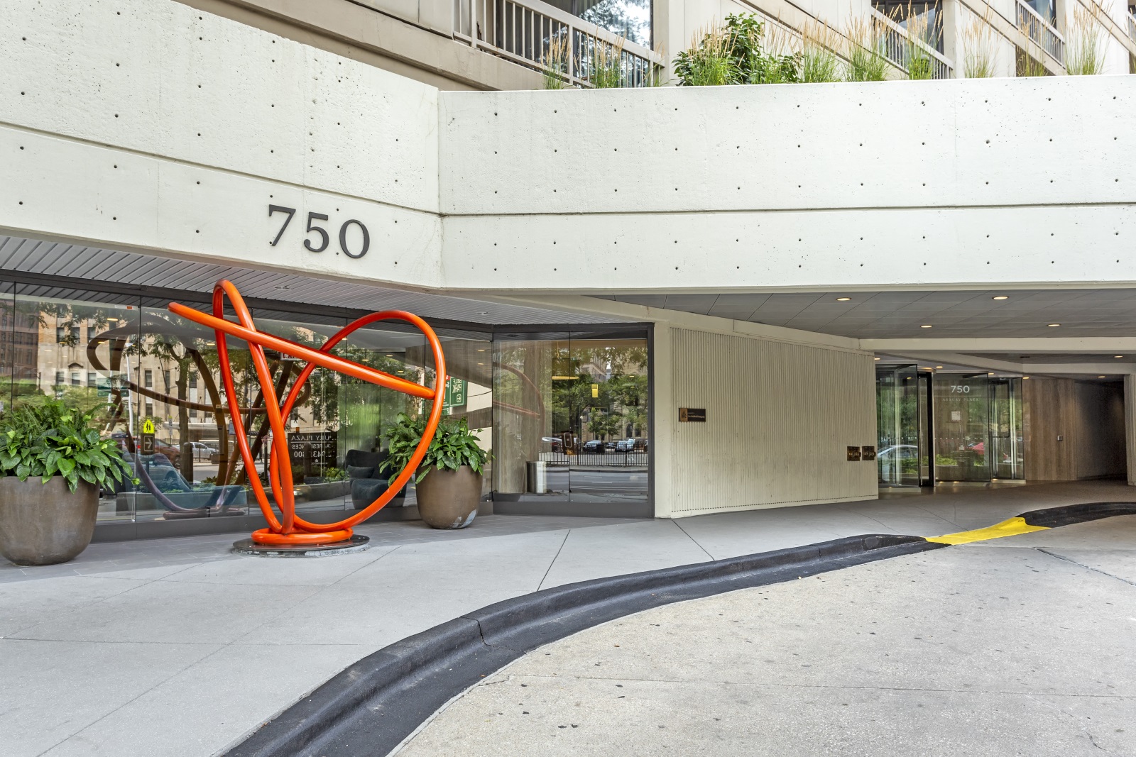 Property Entrance at Asbury Plaza, Chicago, 60654