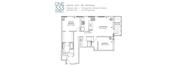 the floor plan of one 33rd street apartments at One 333, IL