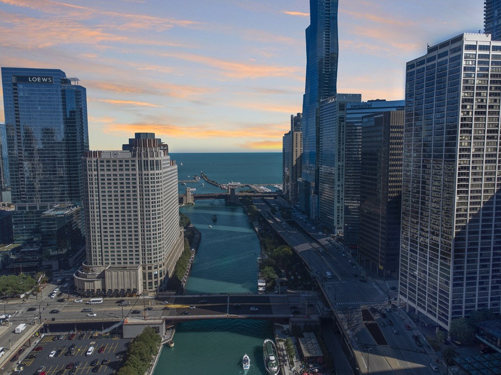 Elegant Exterior View at Columbus Plaza, Chicago, Illinois