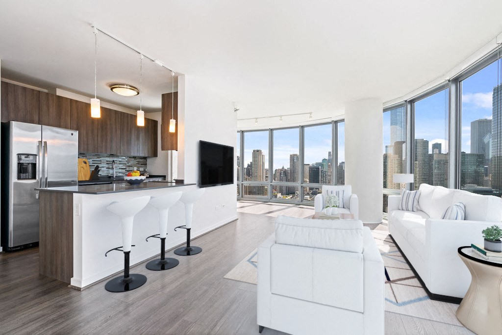 Living Space With Kitchen at Hubbard Place, Chicago, 60654