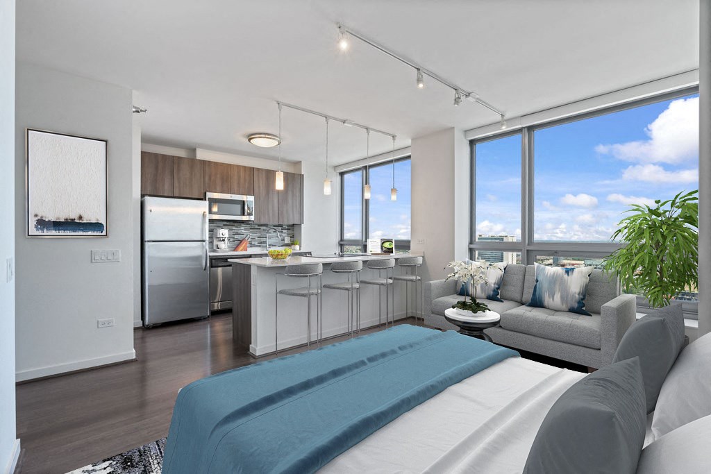 Unit Kitchen at Hubbard Place, Chicago, Illinois