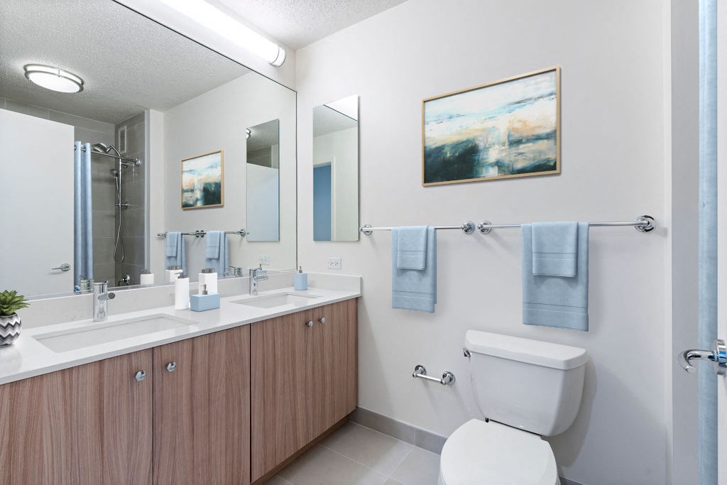 Updated Bathrooms at Kingsbury Plaza, Chicago, IL, 60654
