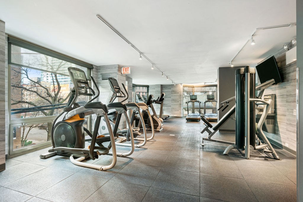 Modern Fitness Center at Elm Street Plaza, Chicago, Illinois