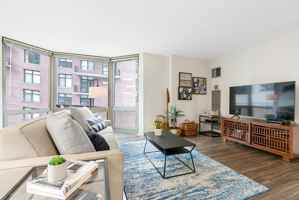 Modern Living Room at Elm Street Plaza, Chicago, 60610