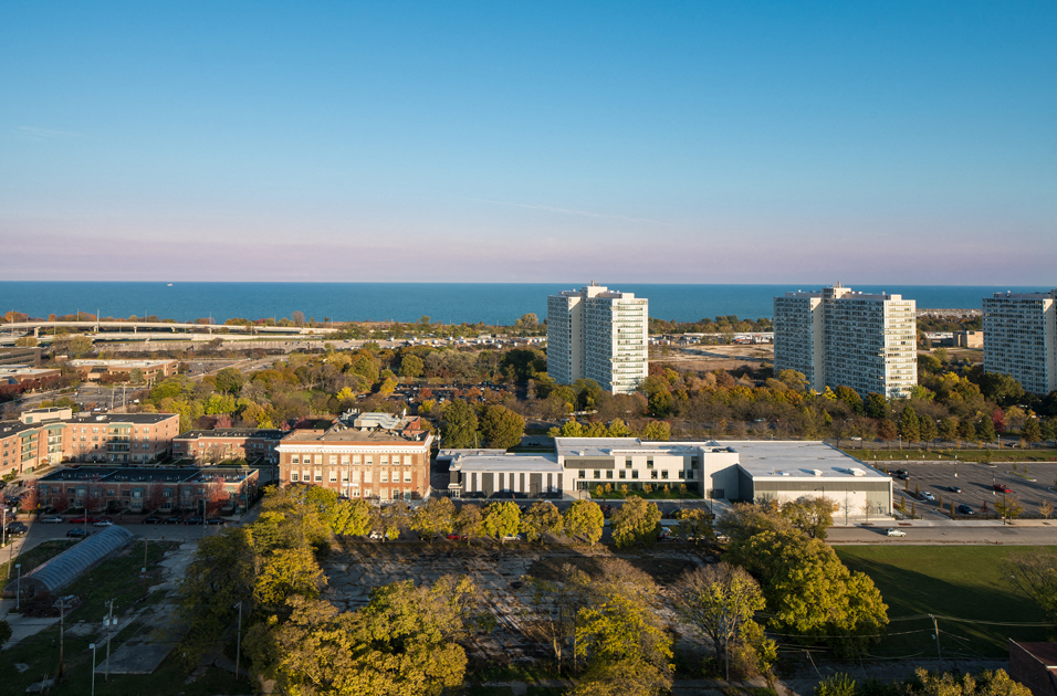 View of the lake facing east from Eden Commons at Eden Commons, Chicago