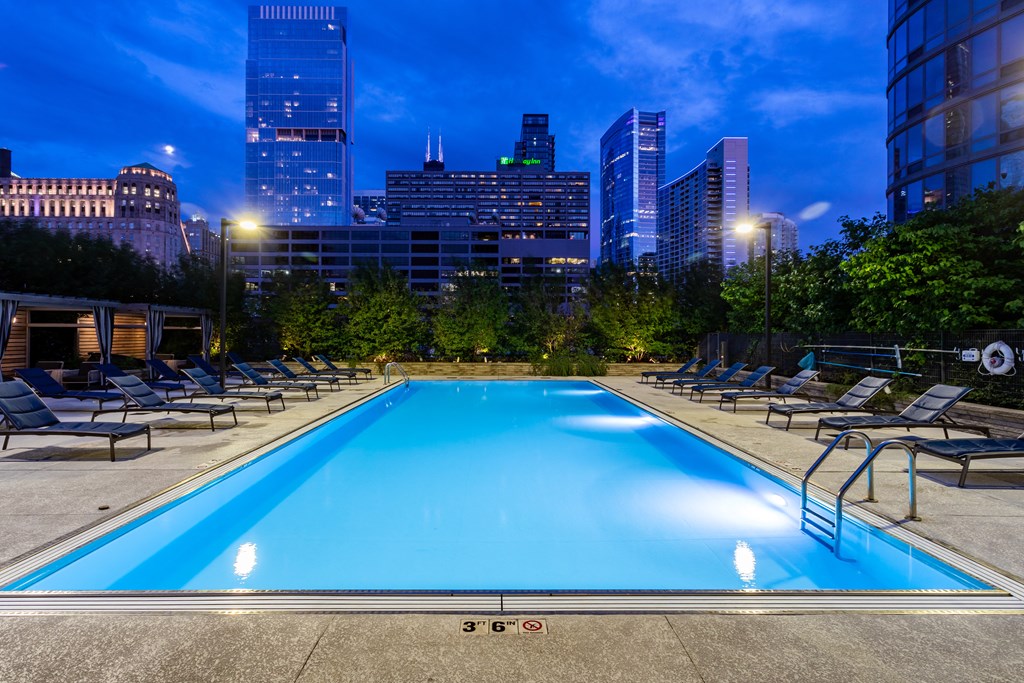 Twilight Pool at Hubbard Place, Chicago, IL