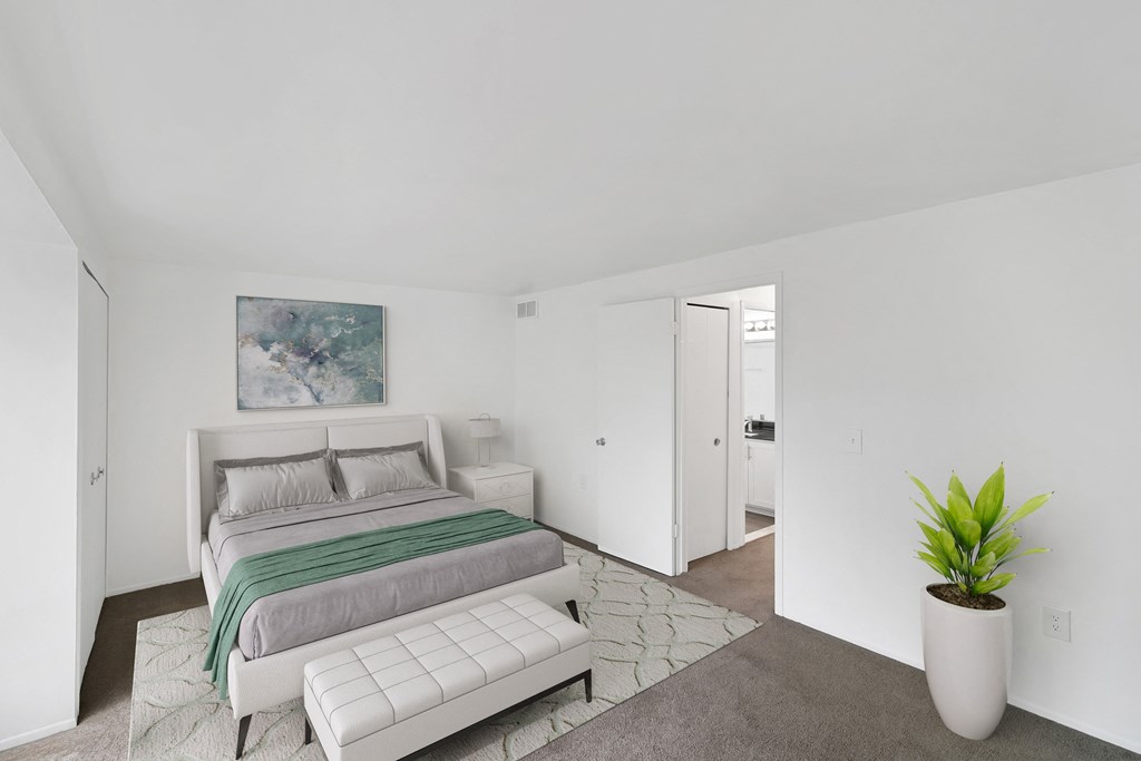 Bedroom With Closet at The Village of Hyde Park, Detroit