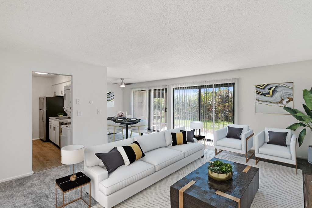 Spacious Living Room at The Waverly, Belleville, MI