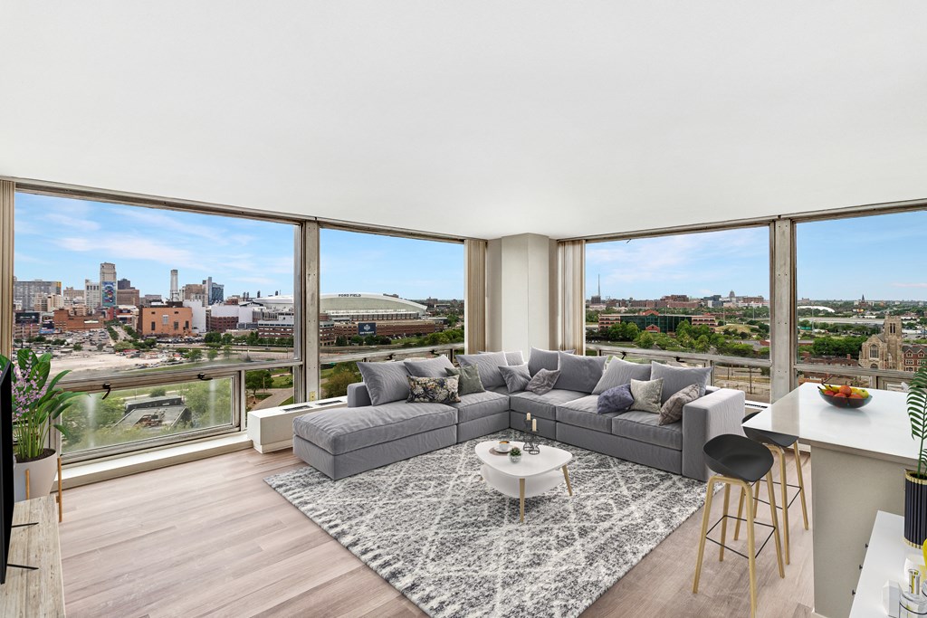 Living Room With Plenty Of Natural Light at The Pavilion, Michigan