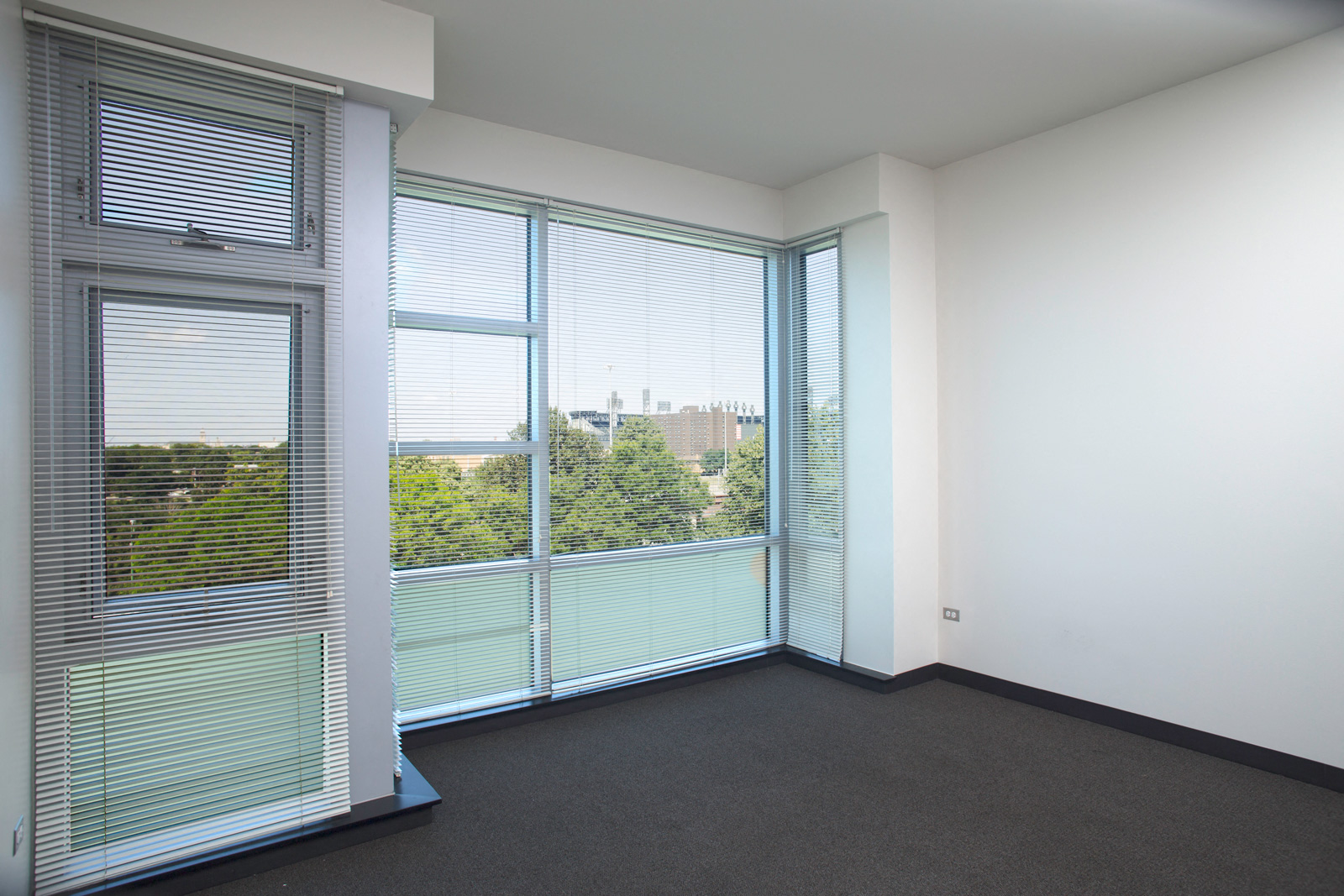 Image of Park boulevard IIB living room with close up of large windows and views from windows