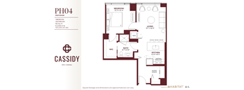 PH04 Floor Plan at Cassidy on Canal, Chicago, IL