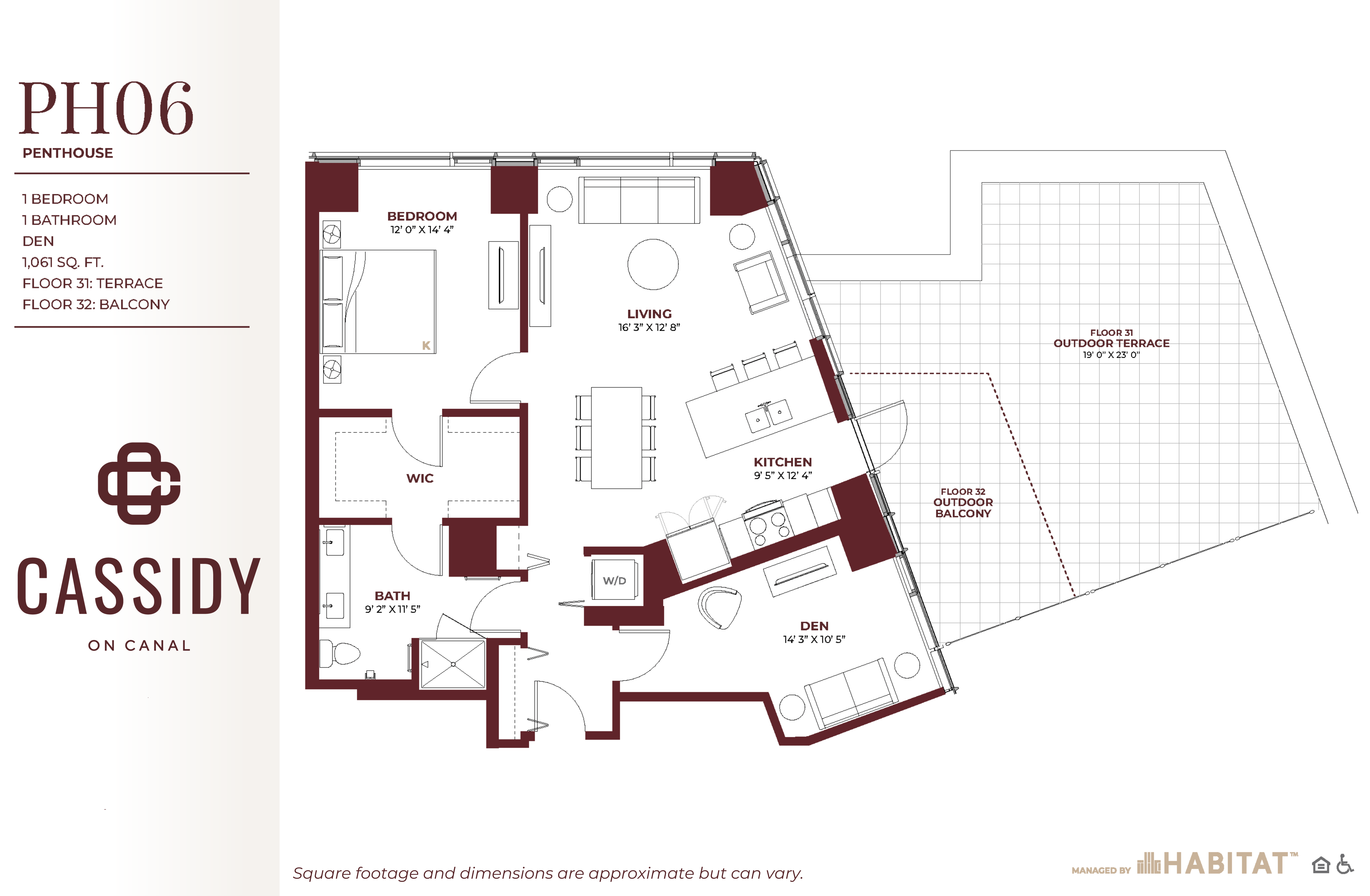 Penthouse 06 Floor Plan at Cassidy on Canal, Chicago, IL