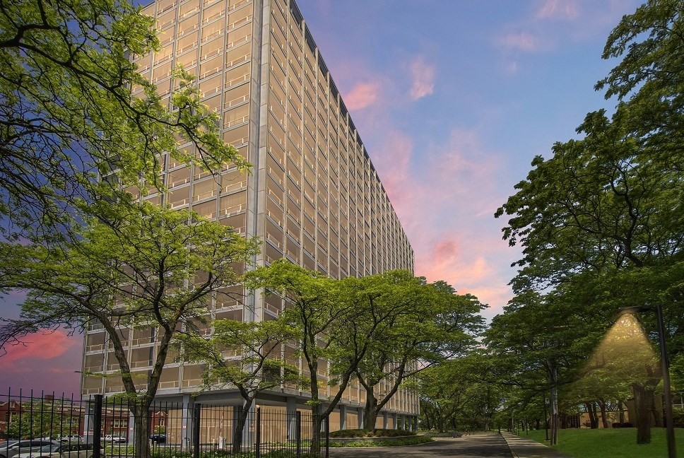 Exterior view of The Pavilion in Detroit