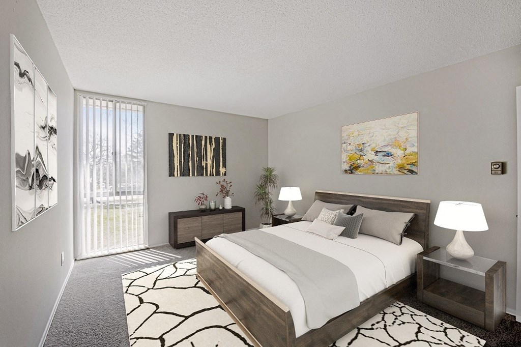 Master bedroom at The Waverly, Belleville