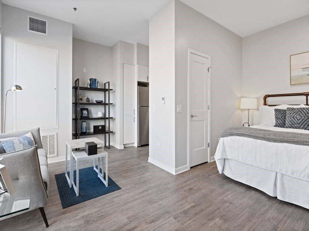 Bedroom Interior at 23rd Place Apartment, Illinois