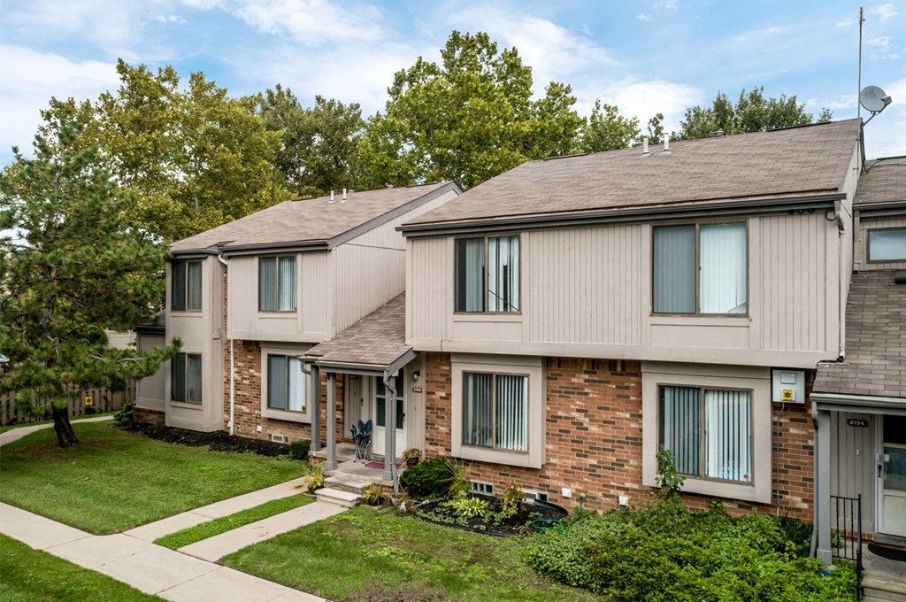 two bedroom townhouse exterior  at The Village of Hyde Park, Detroit, MI